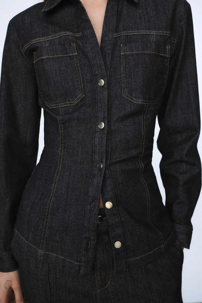 CHEMISE CINTRÉE EN DENIM