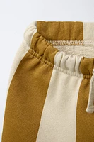EMBROIDERED TEXT STRIPED SHORTS