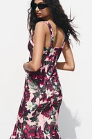 GODET FLORAL DRESS