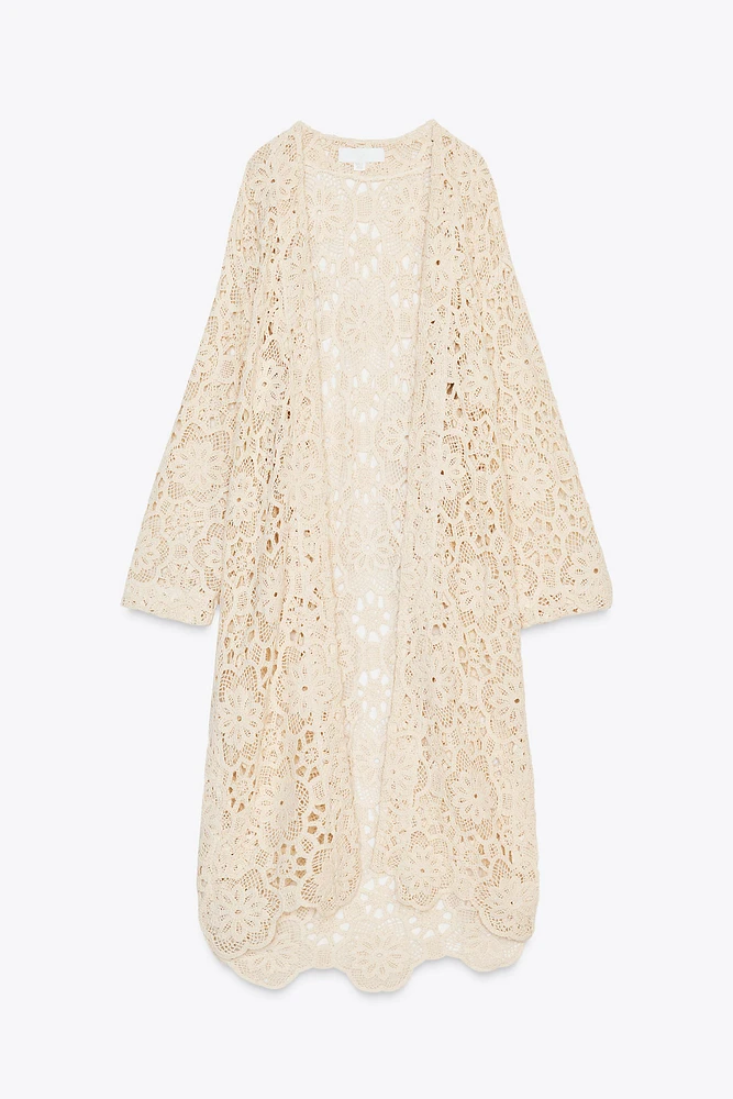 CROCHET KIMONO JACKET