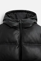 FAUX LEATHER PADDED JACKET