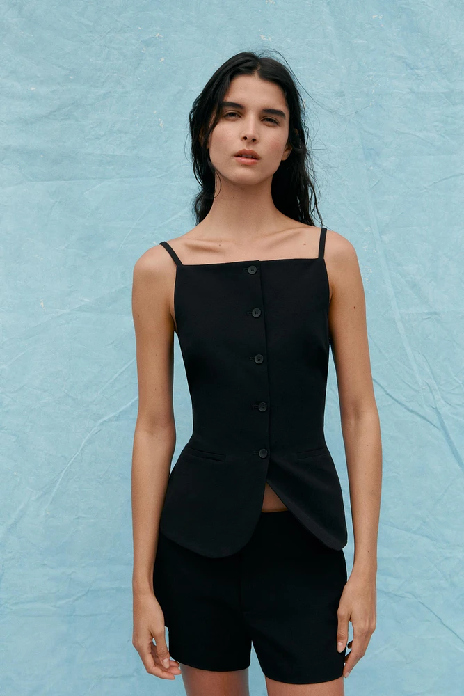 BUTTON TOP VEST