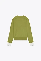 SHOULDER BUTTON KNIT SWEATER