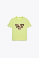 WASHED T-SHIRT WITH TEXT