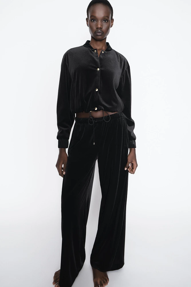 VELVET BOMBER JACKET