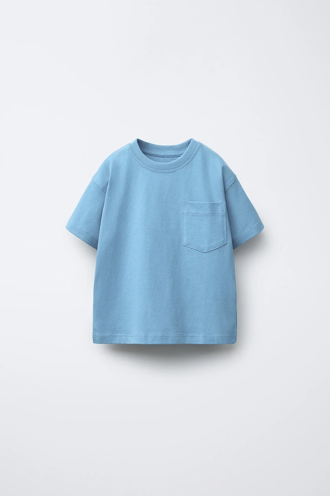 T-SHIRT UNI À POCHE