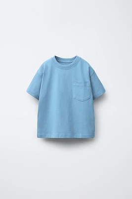 T-SHIRT UNI À POCHE
