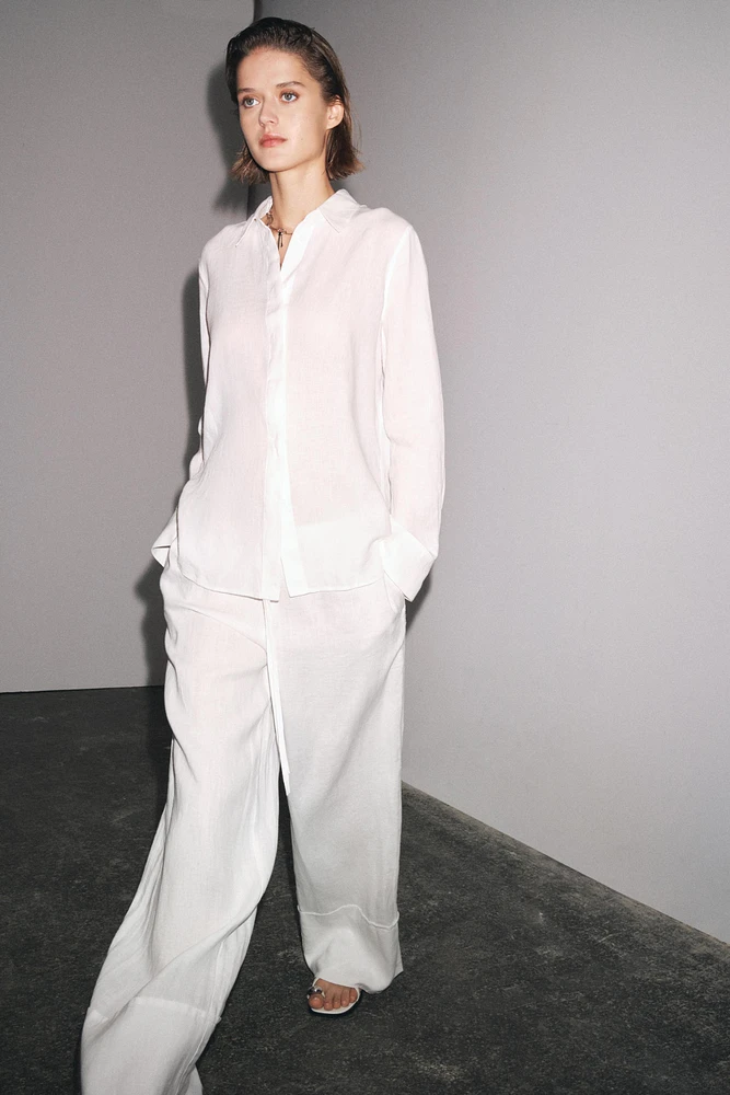 PANTALON LARGE 100 % LIN COLLECTION ZW