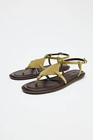 FLAT SUEDE SANDALS