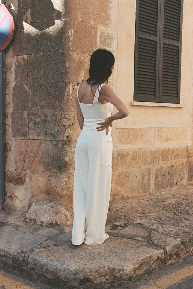 PANTALON LARGE POCHES