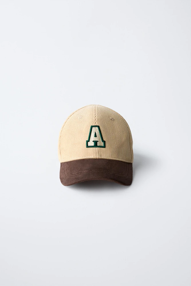 CORDUROY CAP WITH PATCH