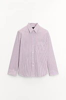 STRIPED POPLIN SHIRT ZW COLLECTION