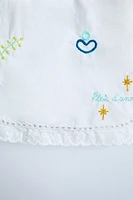 EMBROIDERED CLOTH BIB