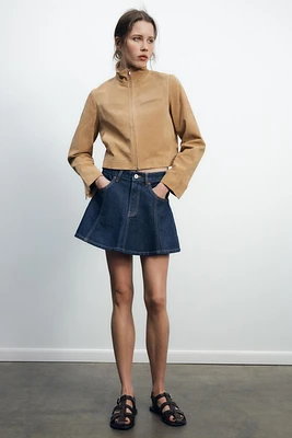 TRF DENIM MINI SKIRT