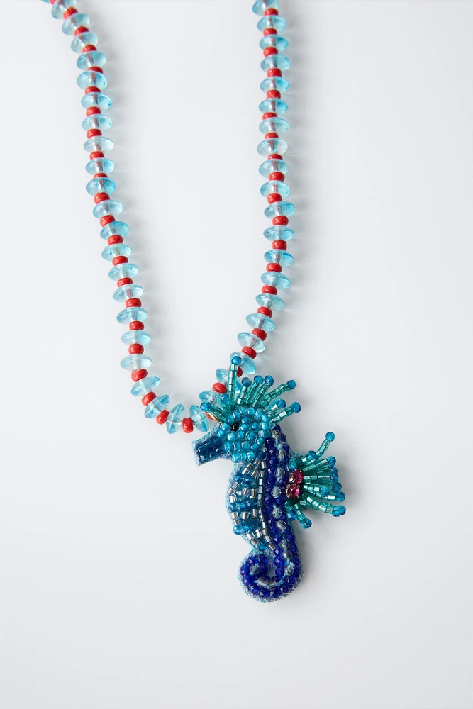 COLLIER FANTAISIE HIPPOCAMPE