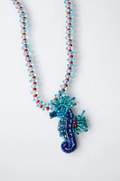 SEAHORSE BEADED NECKLACE