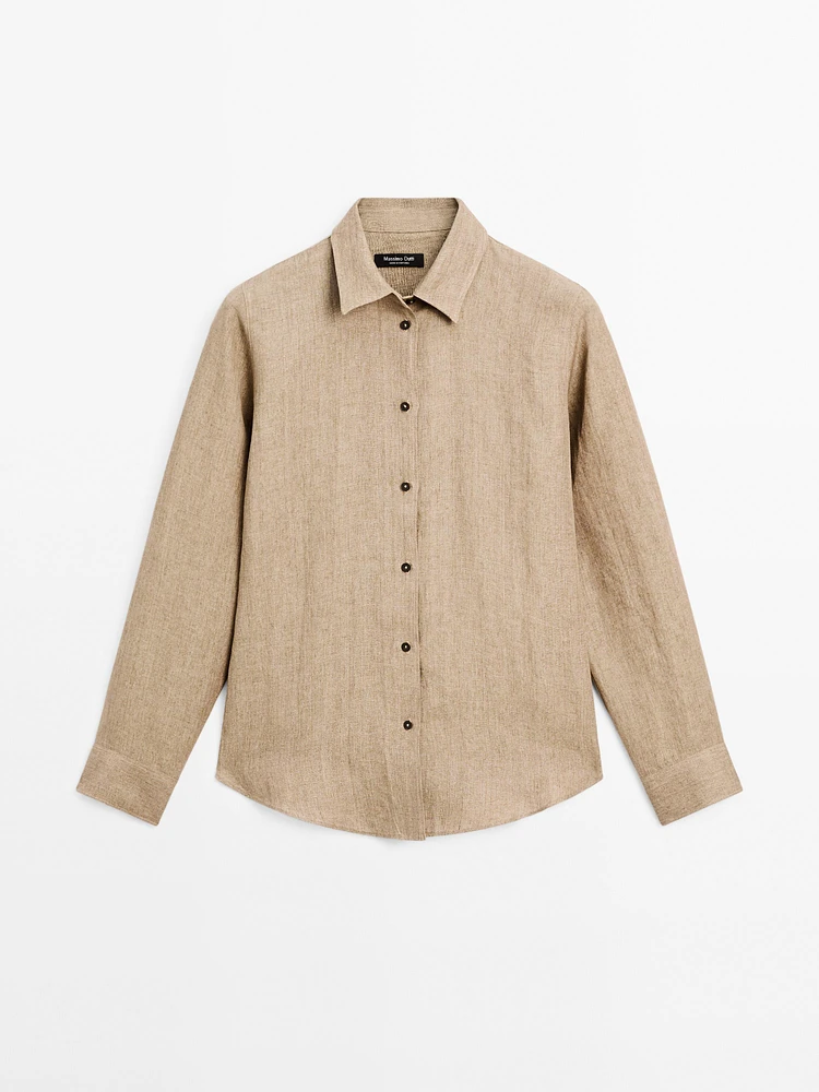 100% linen chambray shirt