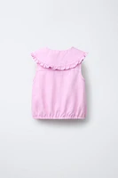 CHEMISE COL CLAUDINE COTON LIN