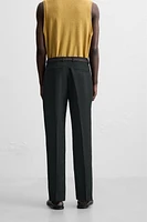 100% LINEN PLEATED PANTS