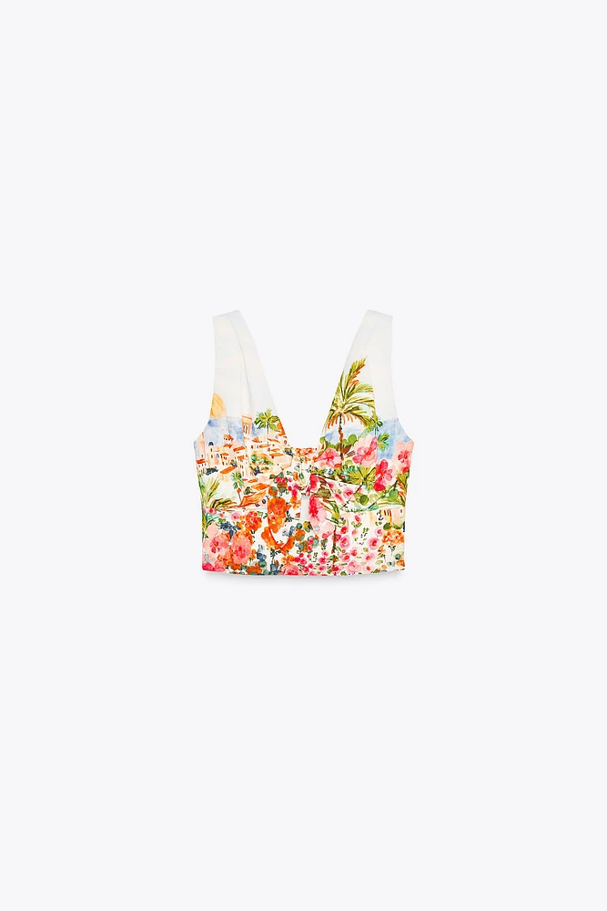 PRINTED KNOT TOP