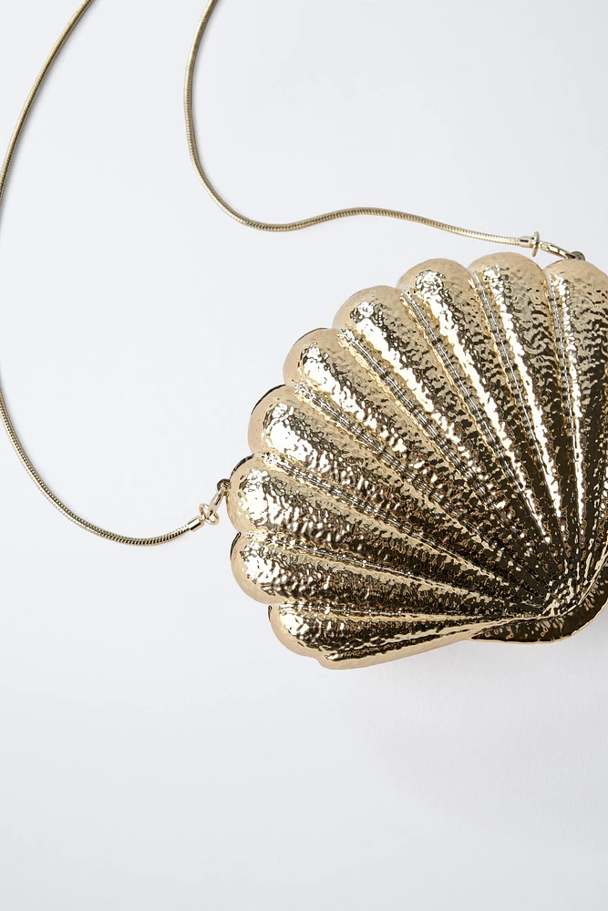 METALLIC SHELL CROSSBODY BAG