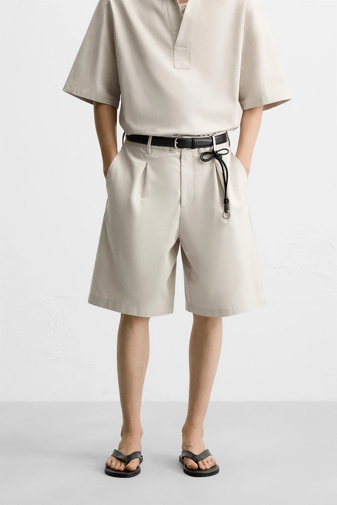 BERMUDA COTON - LIN PLIS