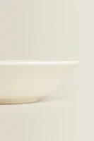 EARTHENWARE BOWL WITH RAISED-DESIGN EDGE