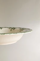 ASSIETTE CREUSE FAÏENCE FLORALE