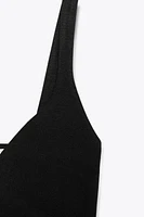 INTERLOCK CROP TOP