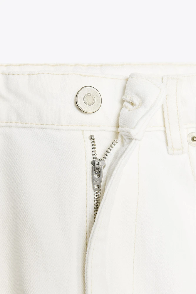 TRF SLOUCHY BELTED MID-RISE JEANS