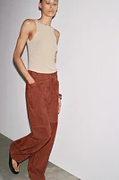SLEEVELESS LINEN T-SHIRT
