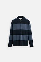 STRIPED KNIT POLO