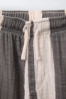 STRIPED COMBINATION PANTS