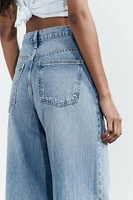 TRF HIGH-RISE WIDE LEG CROSSOVER WAIST JEANS