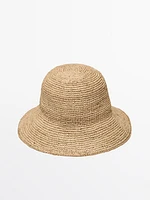 Chapeau raphia nœud