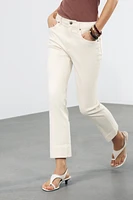 ZW COLLECTION HIGH RISE BOOTCUT CROPPED JEANS