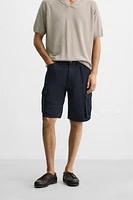 BERMUDA CARGO EN COTON - LYOCELL