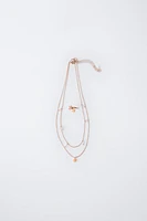 FLOWER NECKLACE AND RING TWO-PACK