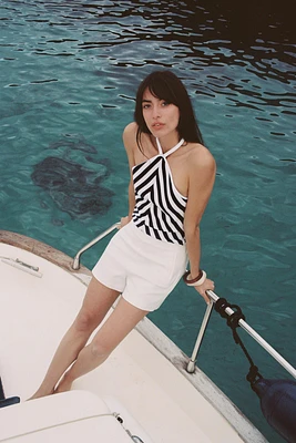TOP HALTER RAYURES