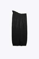 COMBINED KNIT MIDI SKIRT