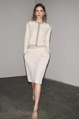 GRADIENT PRINT KNIT JACKET