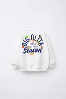 PRINT AND PATCH SWEATSHIRT