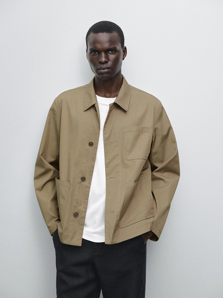 100% cotton jacket with pockets