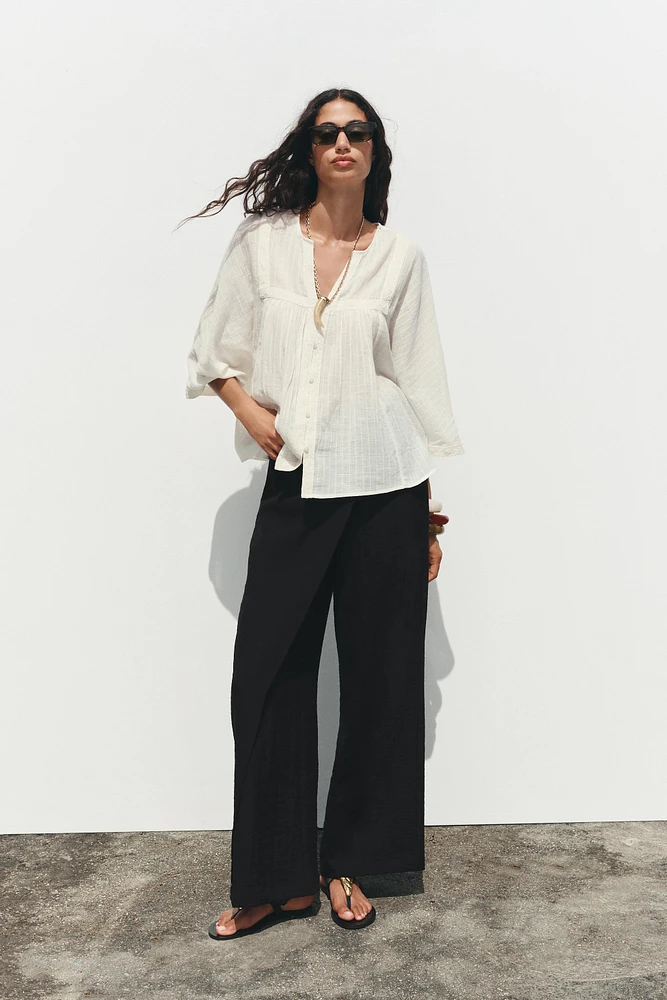 BLOUSE BRODÉE MANCHE AMPLE