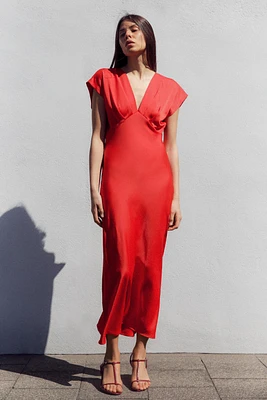 ROBE MI-LONGUE SATINÉE