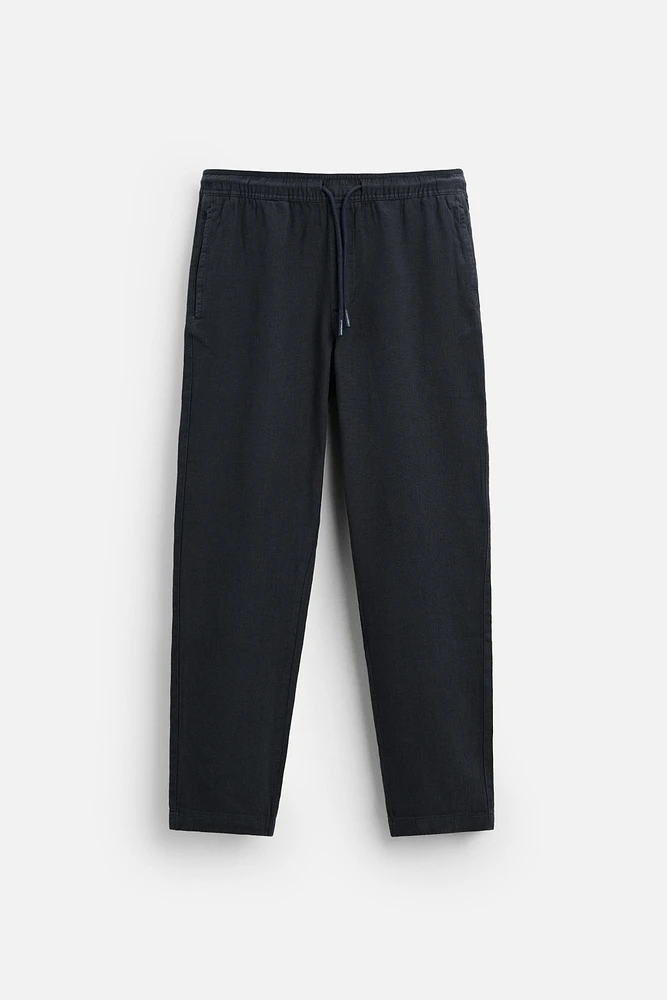 TEXTURED RELAXED FIT PANTS