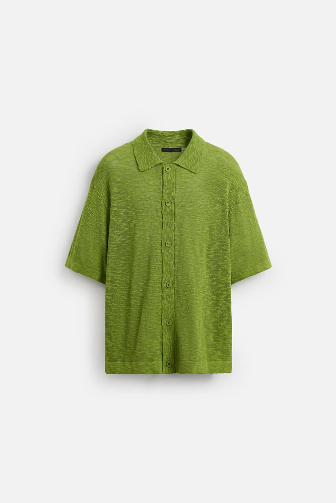 SLUB KNIT SHIRT