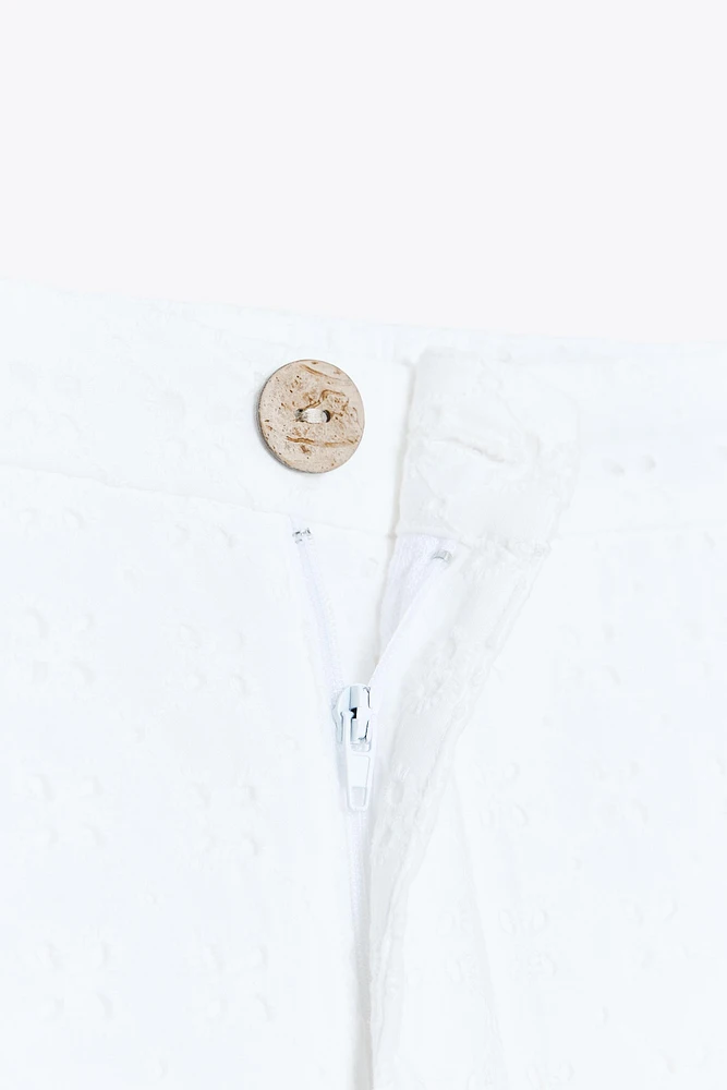 OPENWORK EMBROIDERY CULOTTES