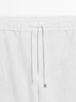 Pantalon jogging 100 % lin