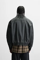 WAXED EFFECT WASHED JACKET